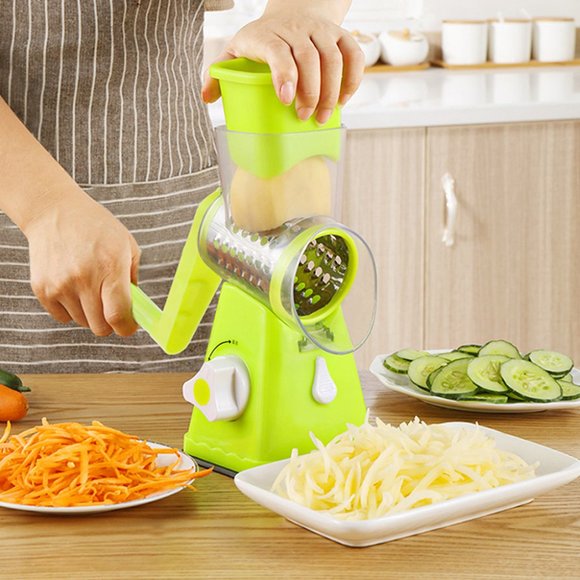 Manual Vegetable Cutter Slicer Tiling Table Drum Grater Home Housewives Food Pro - Picture 2 of 3